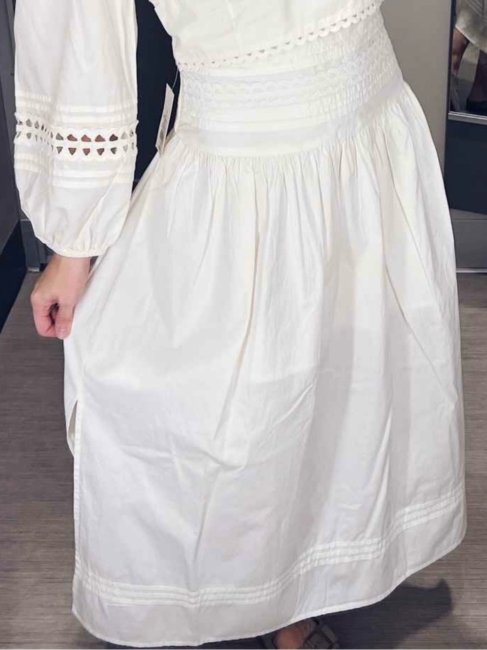 Target Eyelet Midi Skirt White
